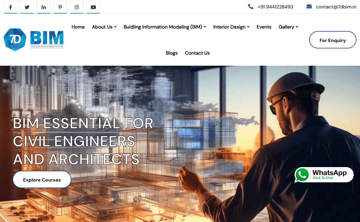 7D BIM homepage preview